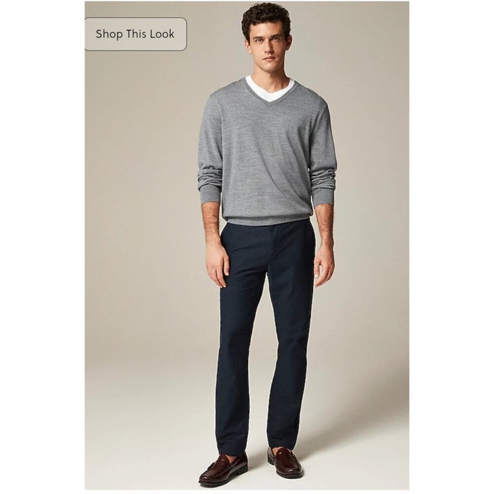 NWT J. Crew 770 Straight-Fit Tech Pant Dark Gray 34/34